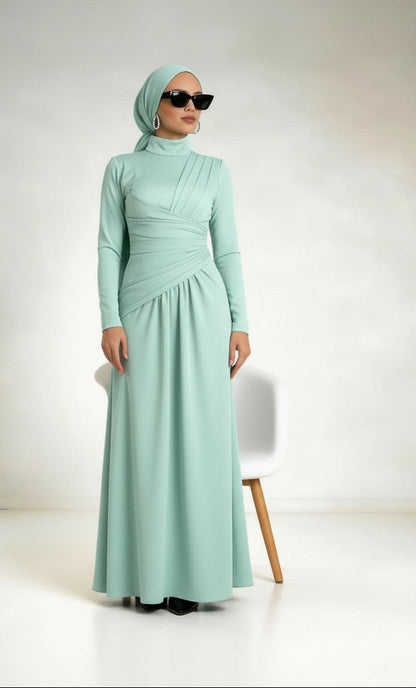 CELINE_DRESS_elegant_front side_view -_zarelladesign